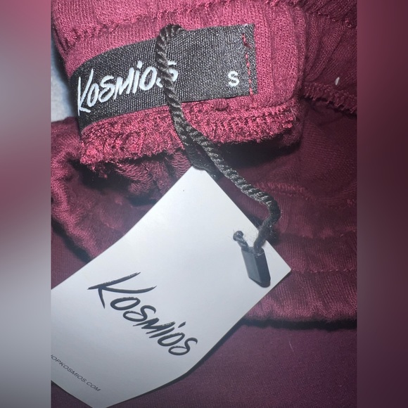 Kosmios Burgundy Joggers Size Small BRAND NEW - Picture 3 of 4